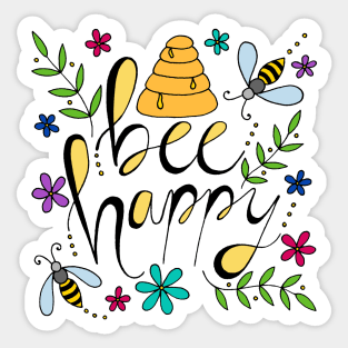 Bee Happy Sticker